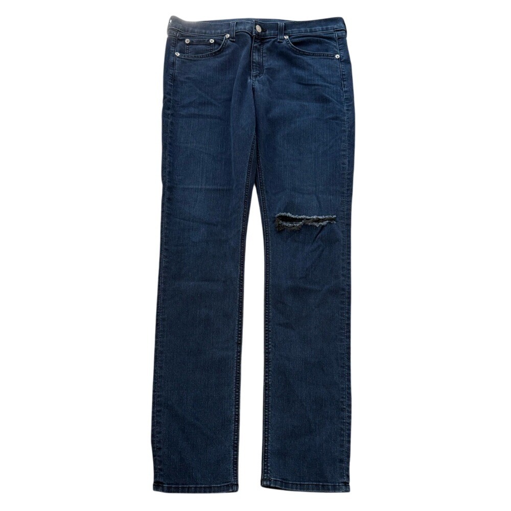 Rag & Bone Distressed Skinny Jeans Terra Blues Wash Cotton Stretch Womens 32 EUC